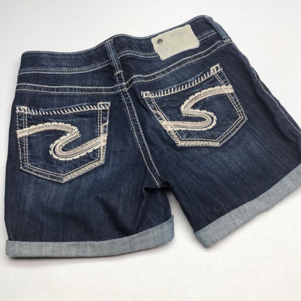 Silver Jeans Dark Blue Jean Shorts